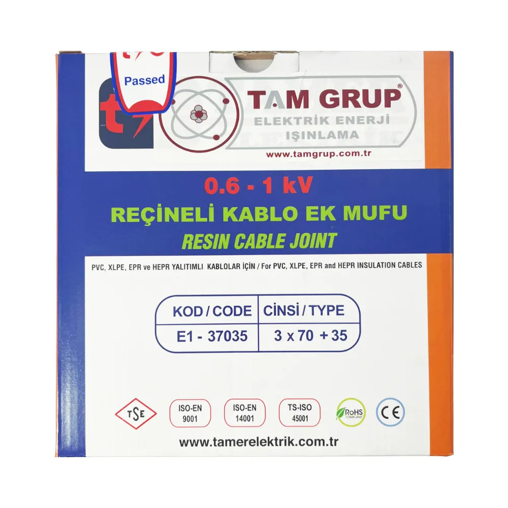 Tamer 3x70+35 Reçineli Ek Muf - 2