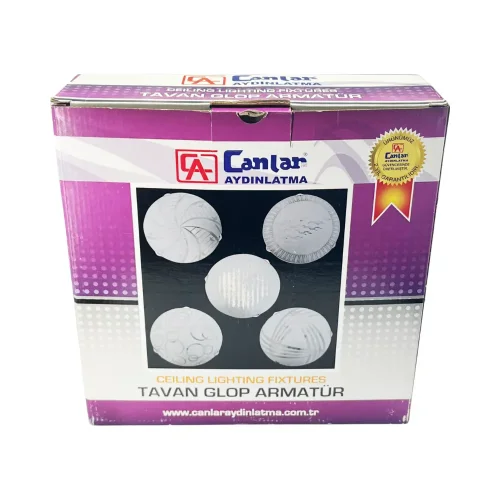 Canlar 25'lik 1xE27 Duylu Cam Tavan Glop Armatürü - 5