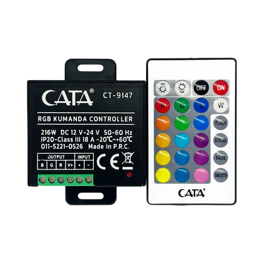 Cata 18A RGB Şerit Led Kumanda ve Kontrol Modülatörü CT-9147 - 1