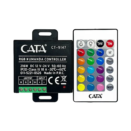 Cata 18A RGB Şerit Led Kumanda ve Kontrol Modülatörü CT-9147 - Cata