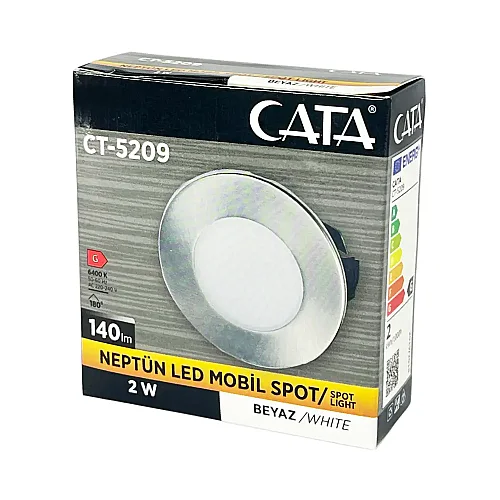 Cata 2W Satin Kasa Neptün Mobil Led Spot (Beyaz) CT-5209B - 4