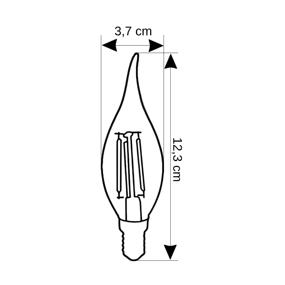 Cata 7W Led Kıvrık Buji Ampul E14 Duy 3000K (Günışığı) CT-4080G - 3
