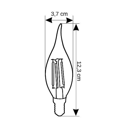 Cata 7W Led Kıvrık Buji Ampul E14 Duy 3000K (Günışığı) CT-4080G - 3