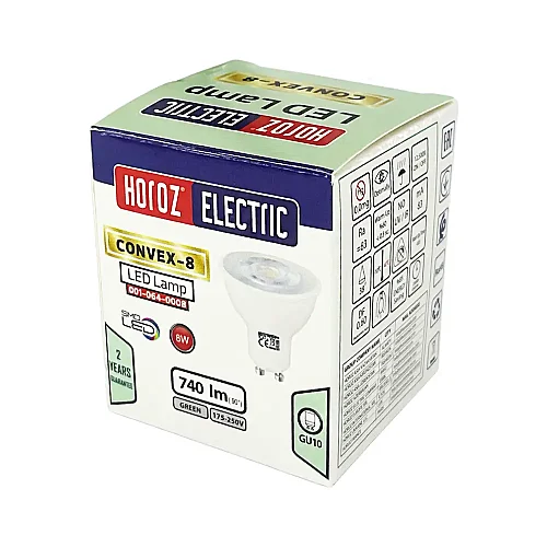Horoz Convex-8 8W Led Çanak Ampul GU10 Duy (Yeşil) - 4
