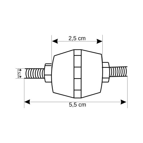 Hüner M5 25mm Mini Fıçı İzolatör (2 Tarafı Civatalı) - 2