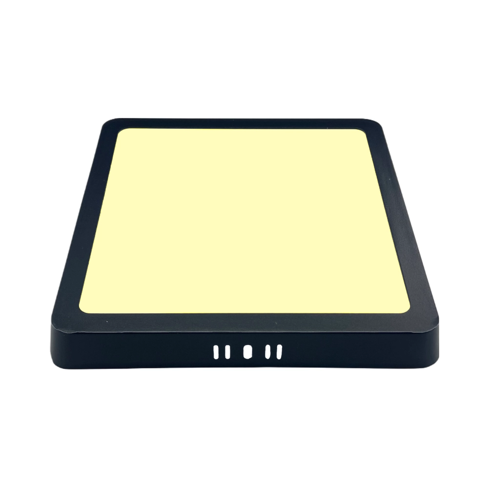 K2 18W Sıvaüstü Kare Panel Led Armatür Siyah Kasa 3000K(Günışığı) - 1