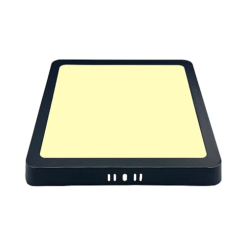 K2 18W Sıvaüstü Kare Panel Led Armatür Siyah Kasa 3000K(Günışığı) - K2