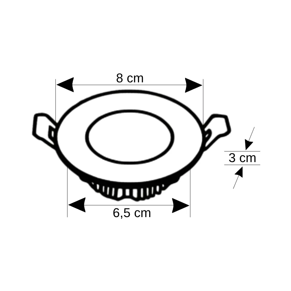 K2 5W Krom Kasa Cob Led Armatür 6500K (Beyaz) KSL240 - 3