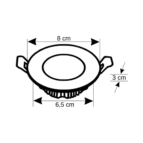 K2 5W Krom Kasa Cob Led Armatür 6500K (Beyaz) KSL240 - 3