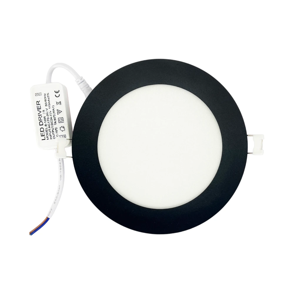 K2 9W Sıvaaltı Panel Led Armatür Siyah Kasa 6500K (Beyaz)-KDL405B - 1