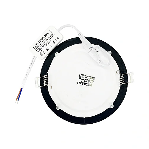 K2 9W Sıvaaltı Panel Led Armatür Siyah Kasa 6500K (Beyaz)-KDL405B - 2