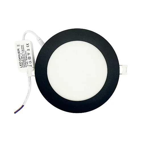 K2 9W Siyah Kasa Sıvaaltı Panel Led Armatür Siyah Kasa 3000K (Günışığı)-KDL405B - 2
