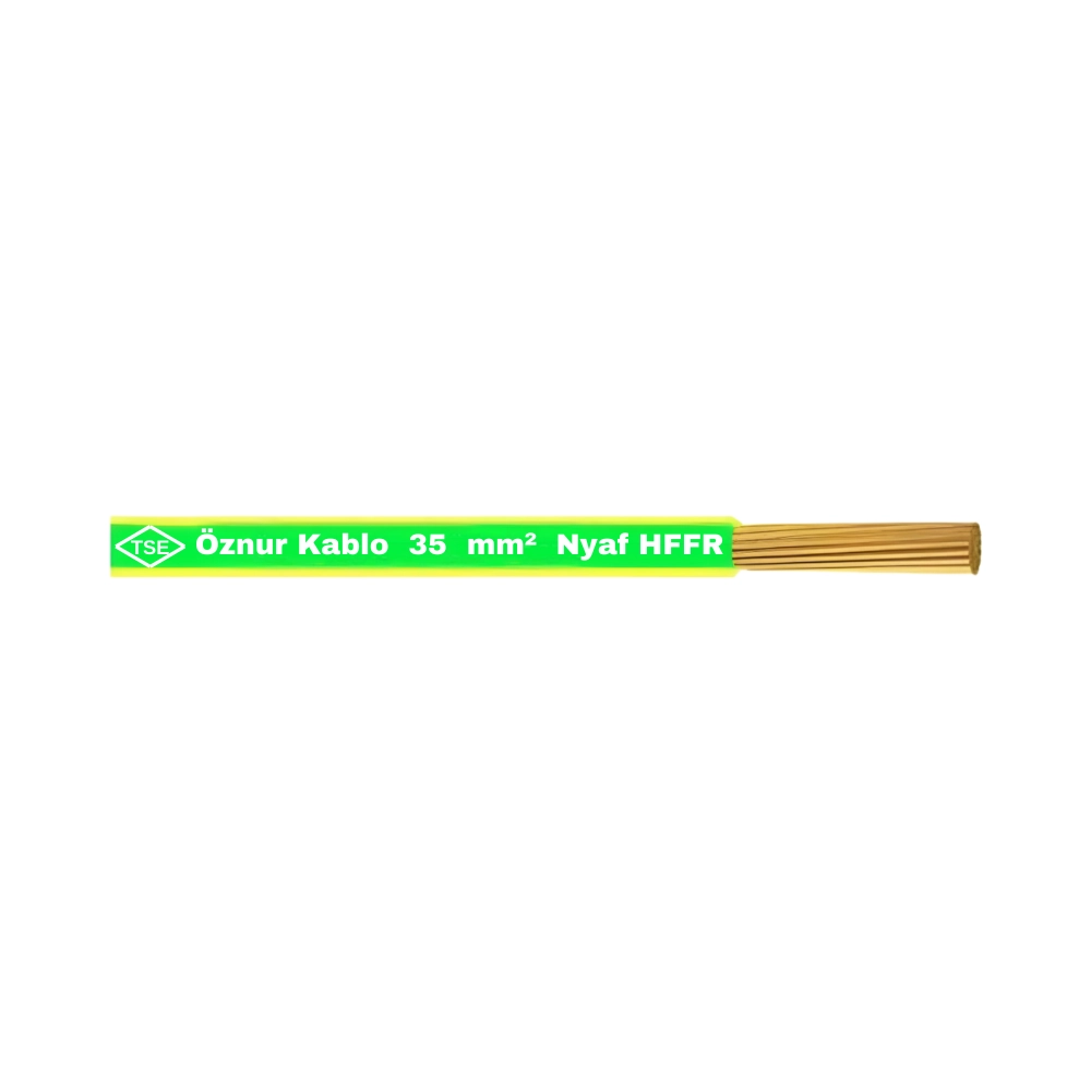 Öznur 1x35 mm NYAF Kablo Halogen Free-1m (Sarı/Yeşil) - 1