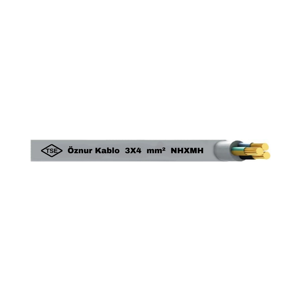 Öznur 3X4 mm NHXMH (Antigron) Kablo-1m - 1
