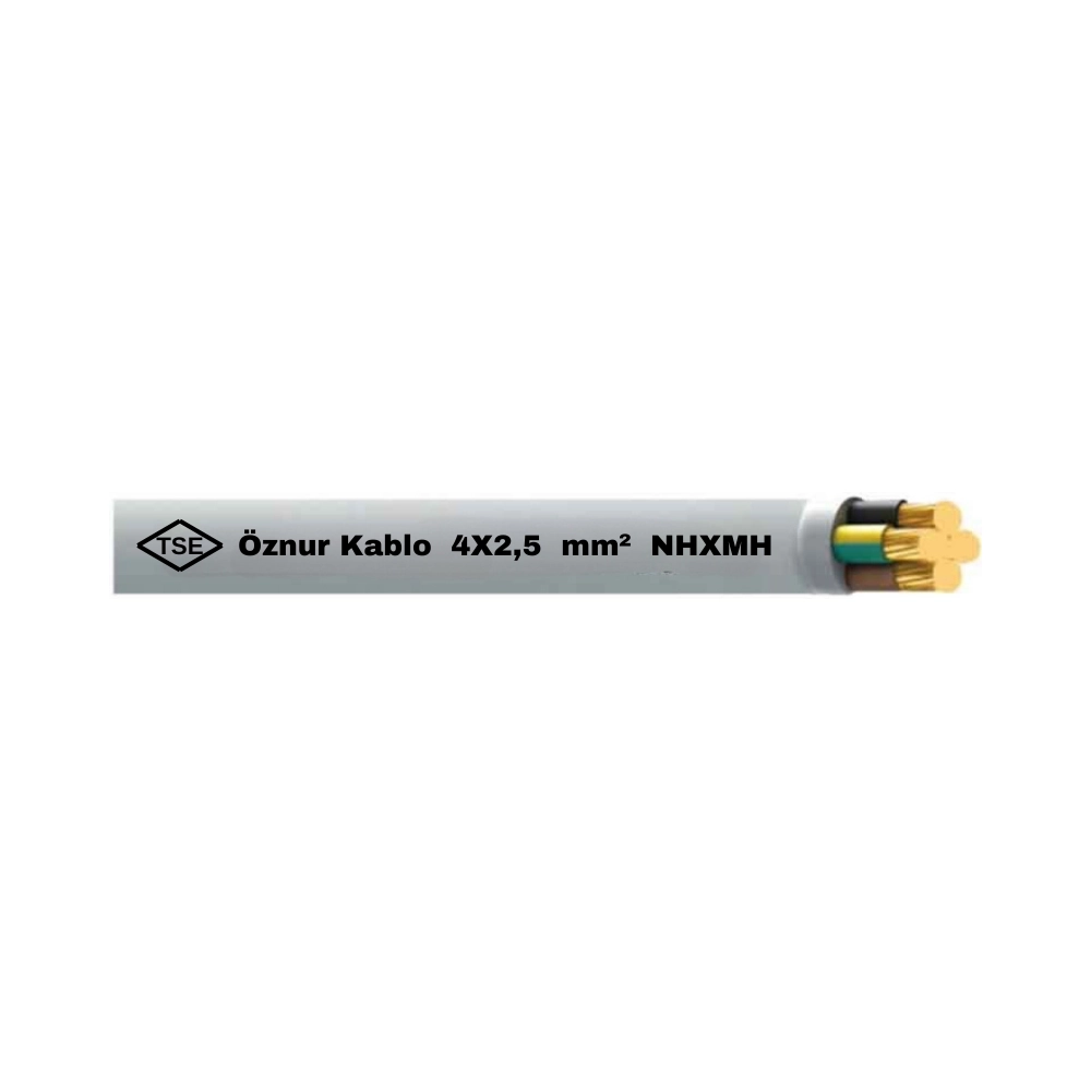 Öznur 4X2,5 mm NHXMH (Antigron) Kablo-1m - 1