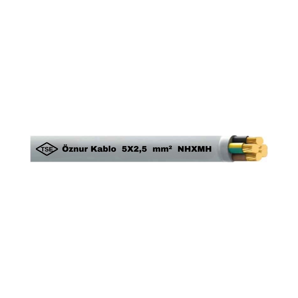 Öznur 5X2,5 mm NHXMH (Antigron) Kablo-1m - 1