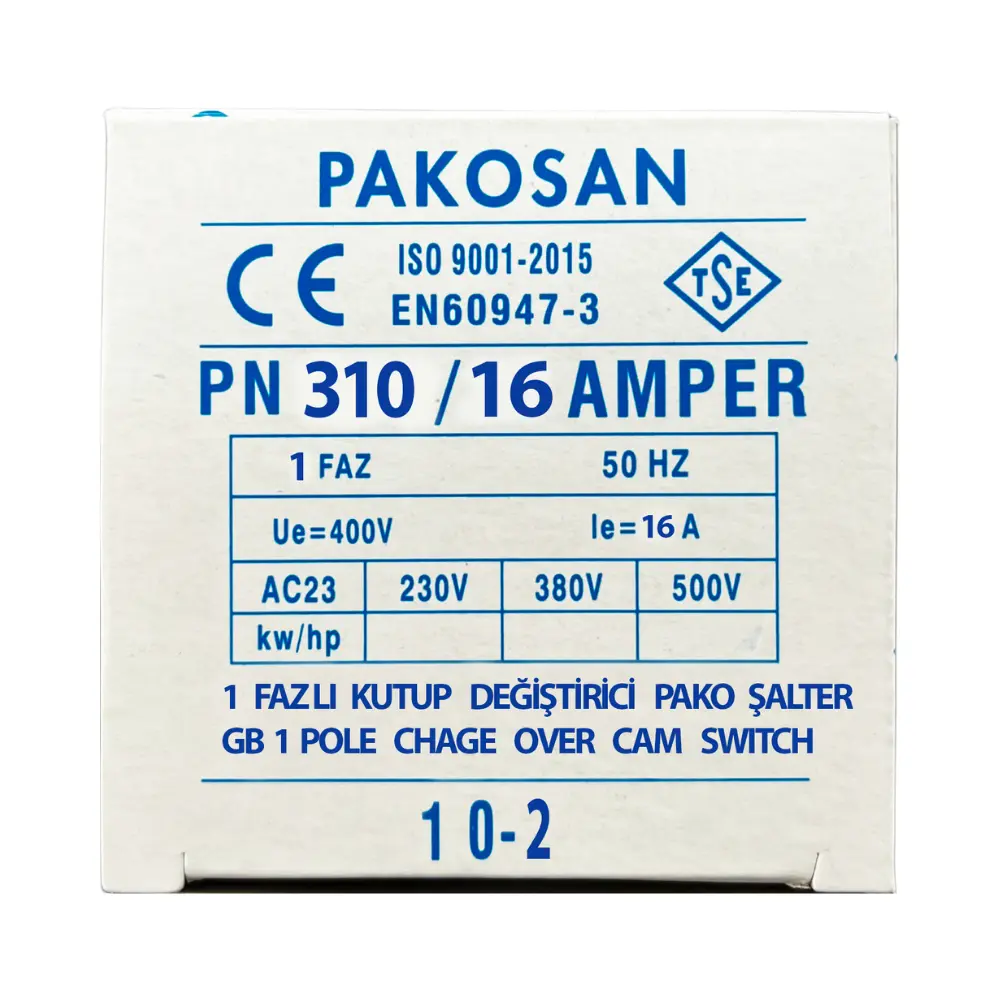 Pakosan 1x16A Monofaze 1-0-2 Kutup Değiştirici Şalter - 4