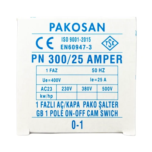 Pakosan 1x25A Monofaze Aç-Kapa Pako Şalter - 4