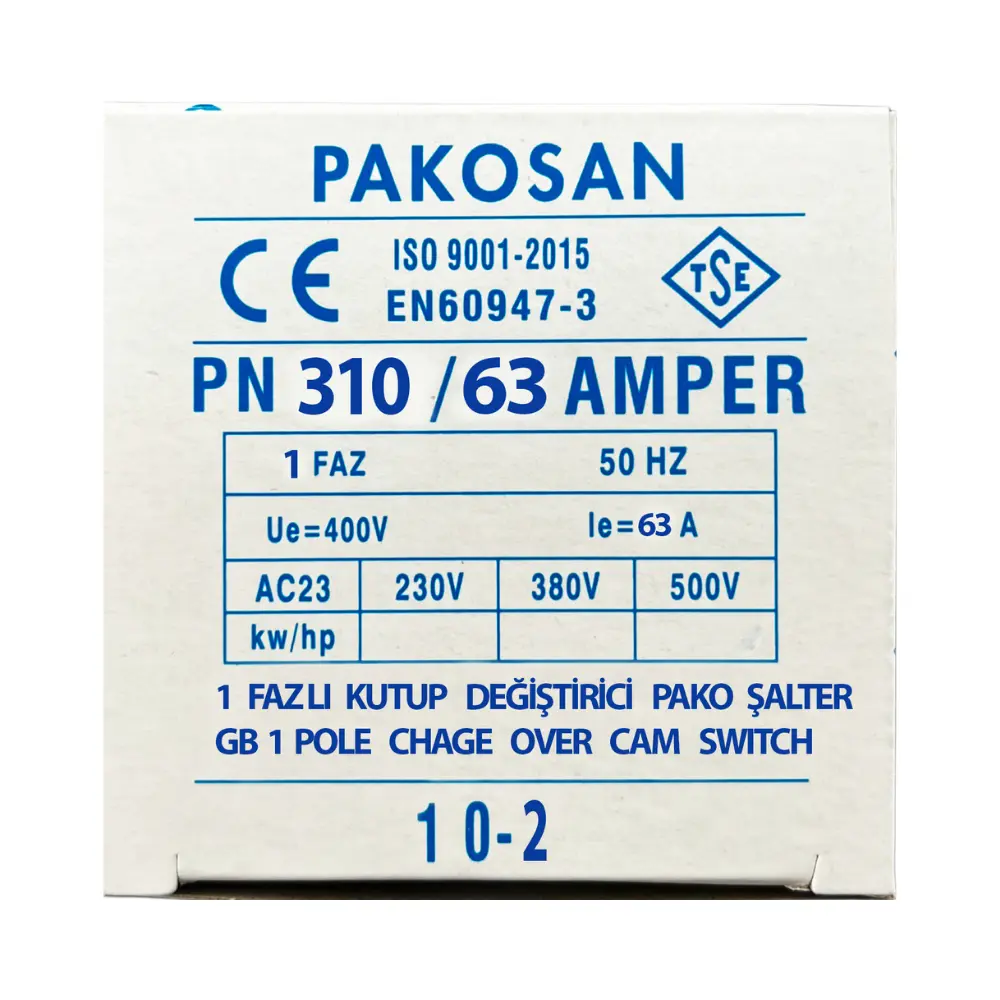 Pakosan 1x63A Monofaze 1-0-2 Kutup Değiştirici Şalter - 4