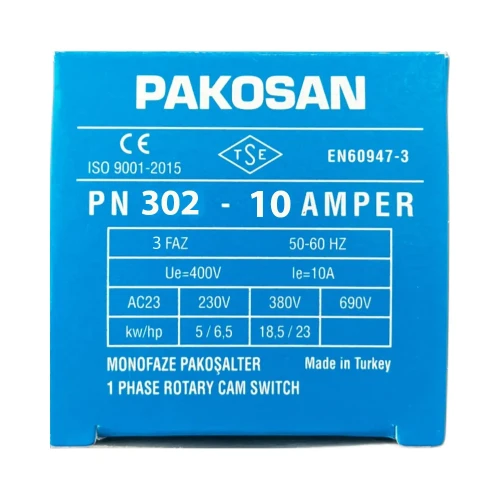 Pakosan 3x10A Trifaze Aç-Kapa Pako Şalter - 4