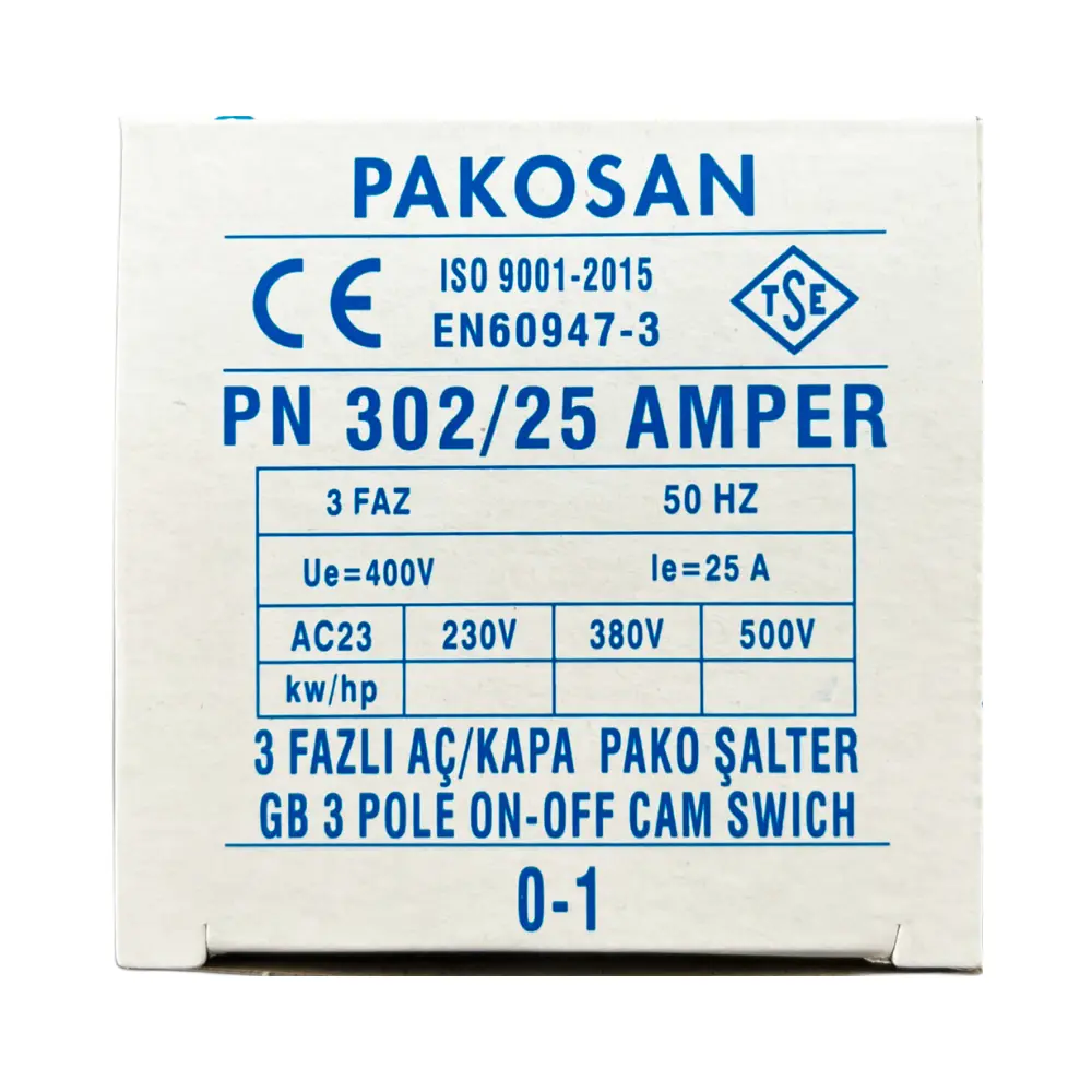 Pakosan 3x25A Trifaze Aç-Kapa Pako Şalter - 4