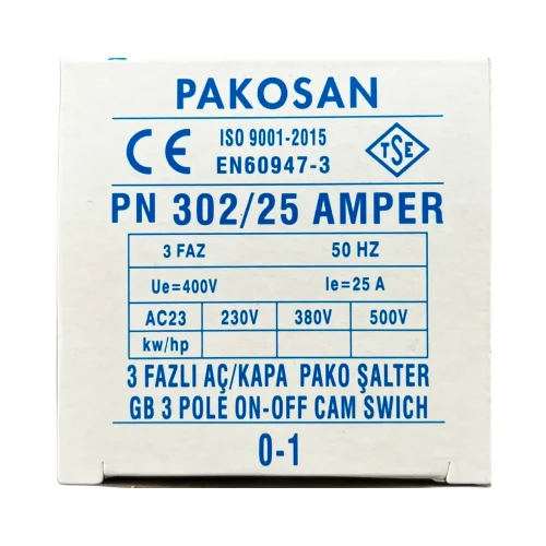 Pakosan 3x25A Trifaze Aç-Kapa Pako Şalter - 4