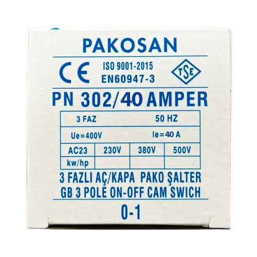 Pakosan 3x40A Trifaze Aç-Kapa Pako Şalter - 4