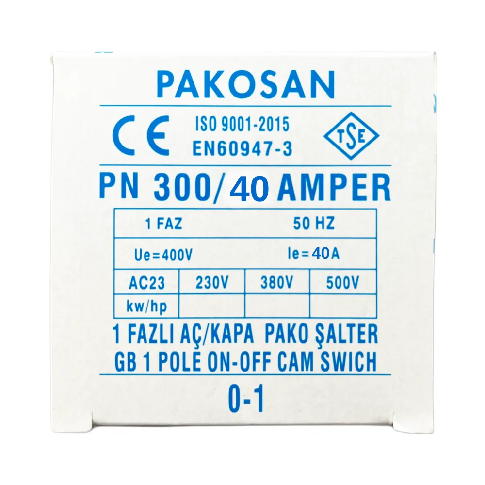 Pakosanı 1x40A Monofaze Aç-Kapa Pako Şalter - 4