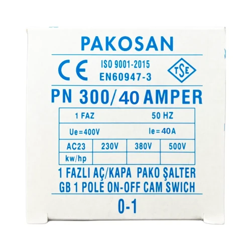 Pakosanı 1x40A Monofaze Aç-Kapa Pako Şalter - 4