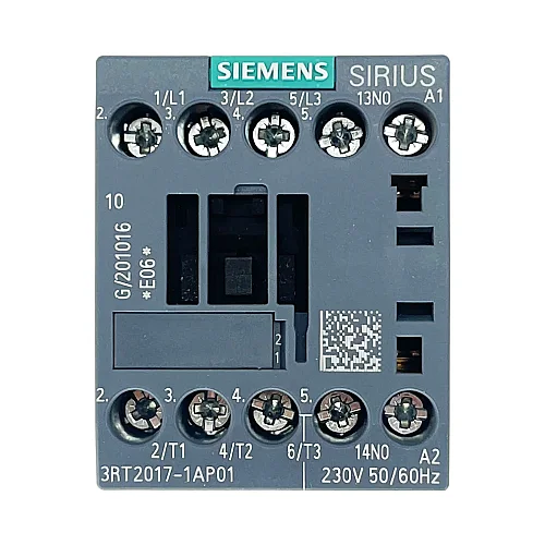 Siemens 12A 5,5 kW Güç Kontaktörü 1N0 3RT2017-1AP01 - Siemens