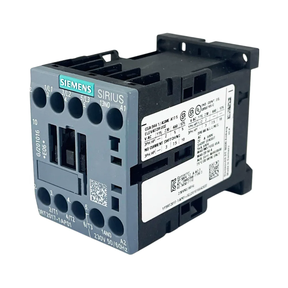 Siemens 12A 5,5 kW Güç Kontaktörü 1N0 3RT2017-1AP01 - 2