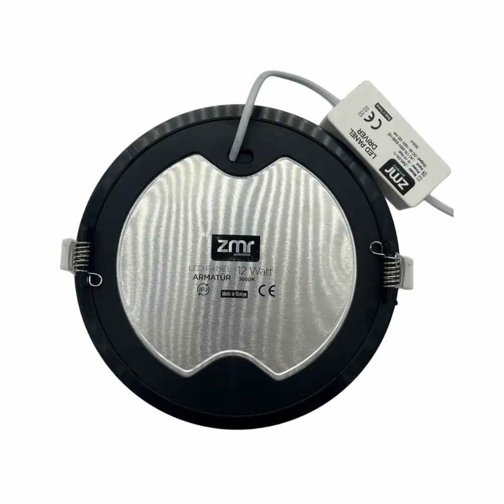 Zmr 12W Siyah Kasa Sıvaaltı Panel Led Armatür 3000K (Günışığı) ZMR-204 - 3
