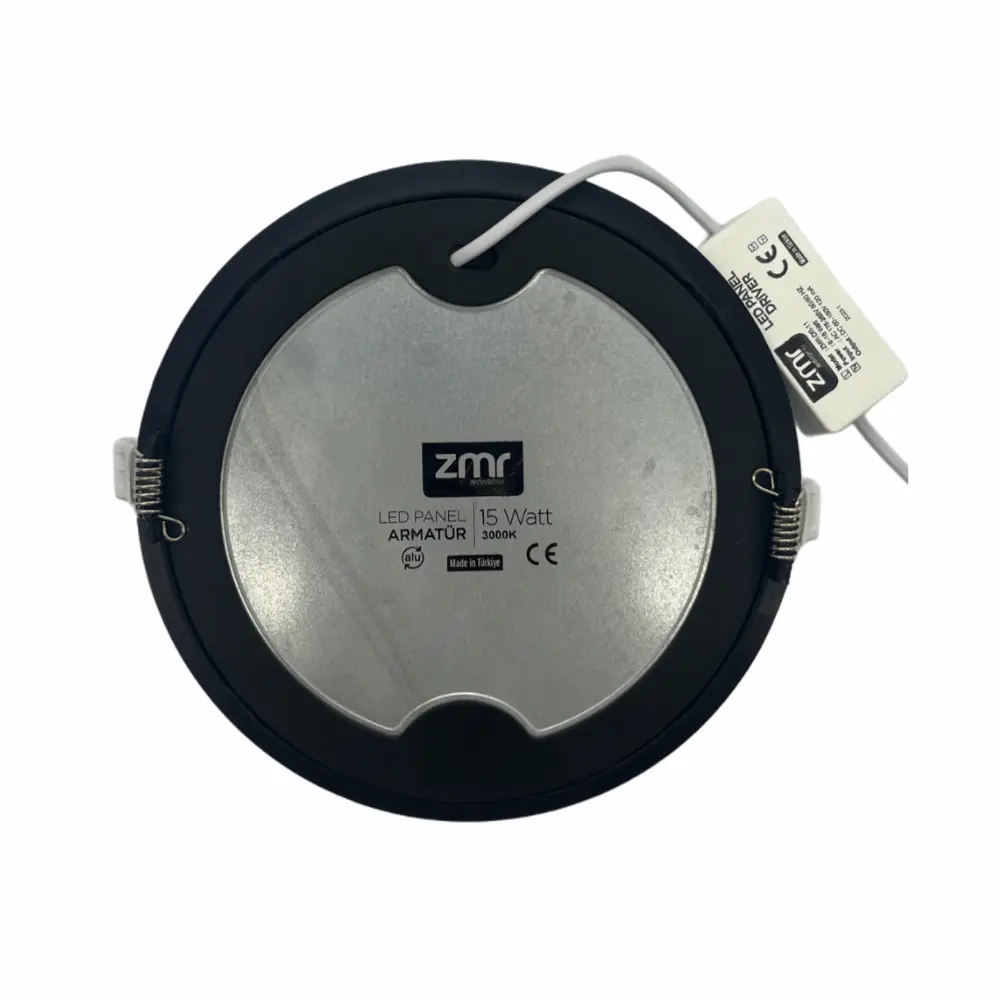 Zmr 15W Siyah Kasa Sıvaaltı Panel Led Armatür 3000K (Günışığı) ZMR-205 - 3