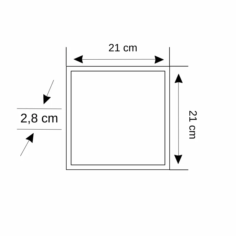 Zmr 18W Sıvaüstü Siyah Kasa Kare Panel Led 6500K (Beyaz) ZMR-246 - 3