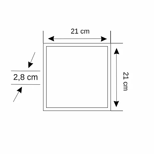 Zmr 18W Sıvaüstü Siyah Kasa Kare Panel Led 6500K (Beyaz) ZMR-246 - 3