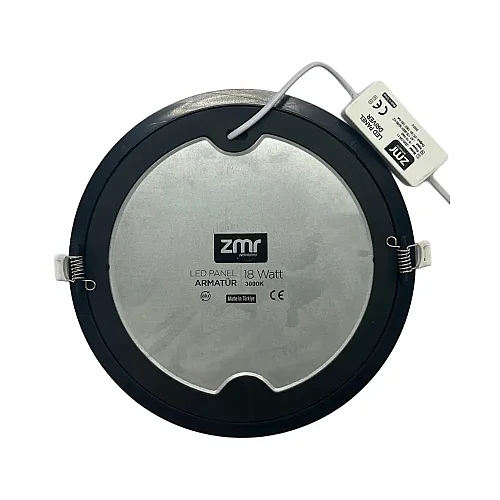 Zmr 18W Siyah Kasa Sıvaaltı Panel Led Armatür 3000K (Günışığı) ZMR-206 - 3