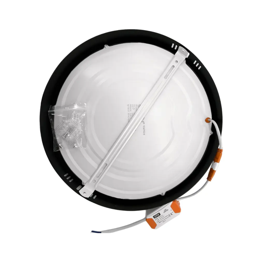 Zmr 24W Sıvaüstü Siyah Kasa Yuvarlak Panel Led Armatür 6500K (Beyaz) ZMR-247 - 2