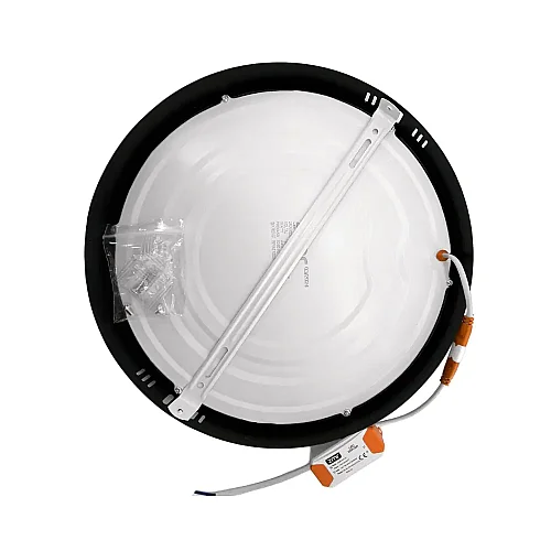 Zmr 24W Sıvaüstü Siyah Kasa Yuvarlak Panel Led Armatür 6500K (Beyaz) ZMR-247 - 2