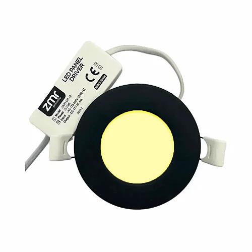 Zmr 3W Siyah Kasa Sıvaaltı Panel Led Armatür 3000K (Günışığı) ZMR-201 - Zmr