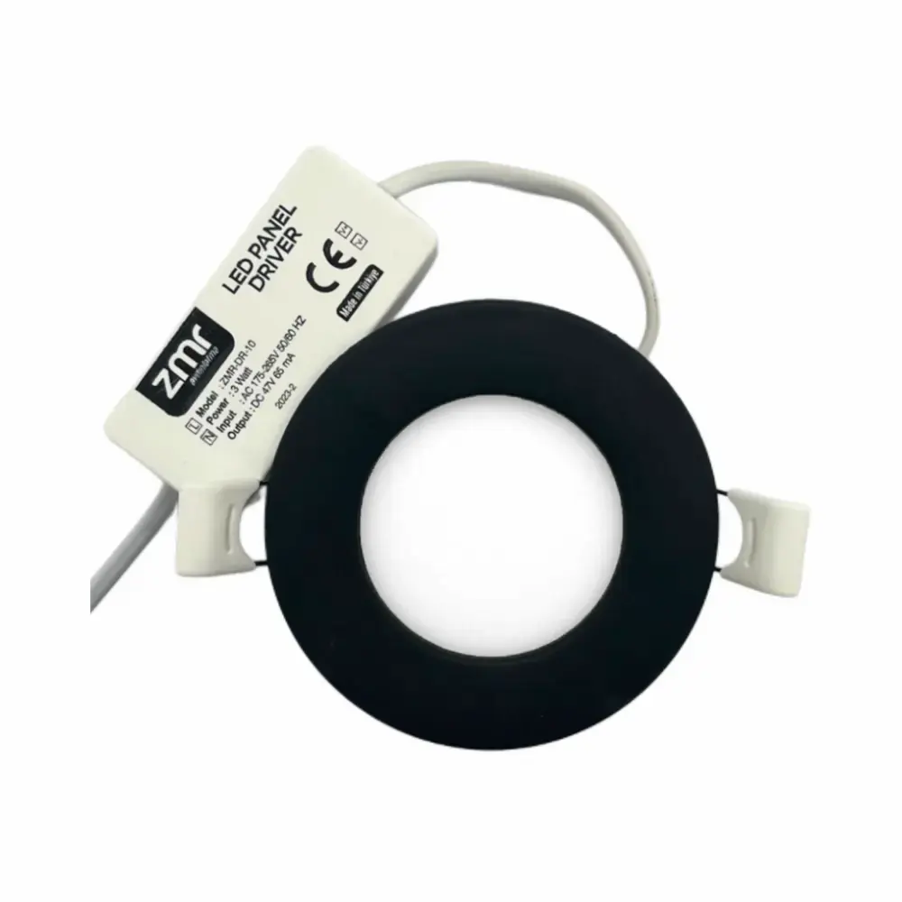 Zmr 3W Siyah Kasa Sıvaaltı Panel Led Armatür 3000K (Günışığı) ZMR-201 - 2
